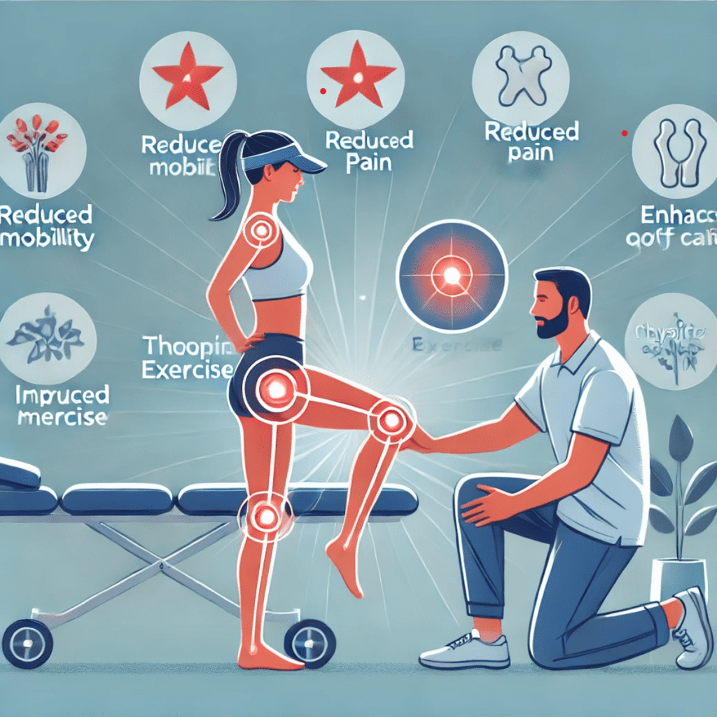Ejercicio terapéutico para la recuperación de movilidad y reducción del dolor