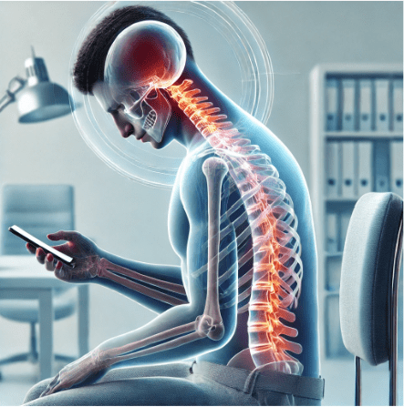 Postura cervical adecuada al usar smartphones