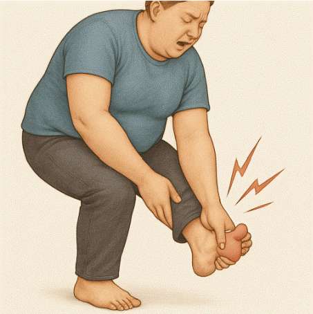 sobrepeso y dolor de pies