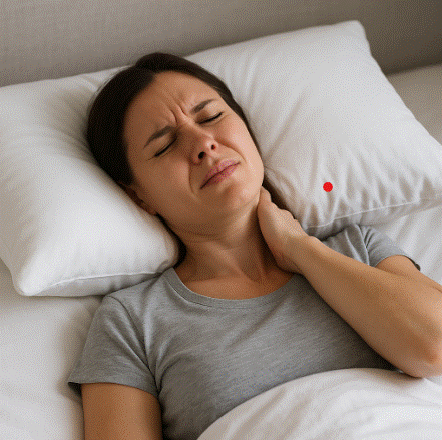 Almohada firme para el cuello y dolor cervical