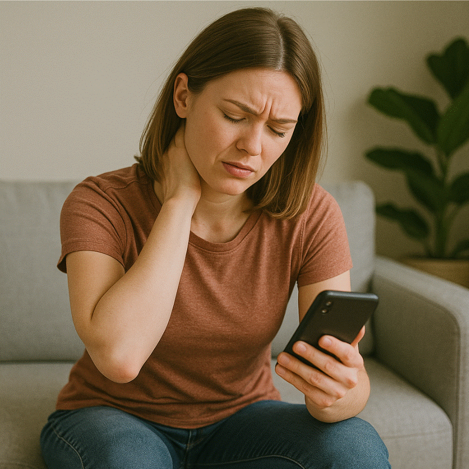 dolor de cuello y uso de móvil