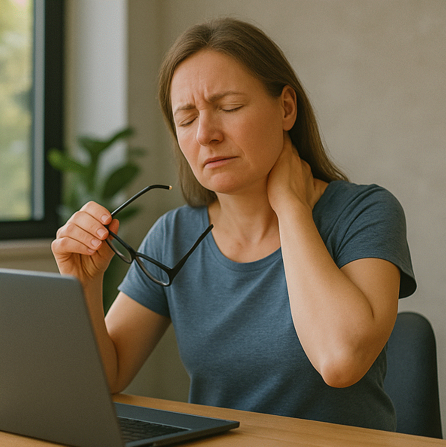 problemas de visión y dolor cervical