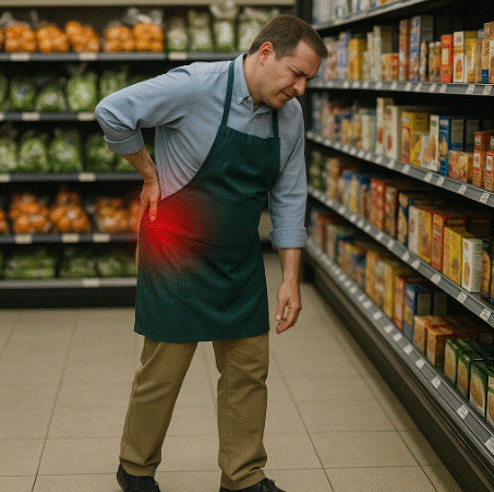 Dolor lumbar por estar de pie