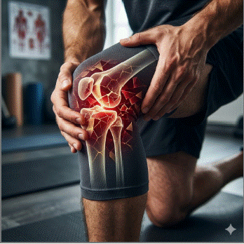 patrón de marcha y rodilla
